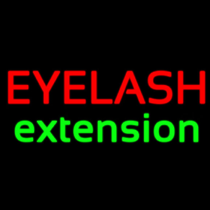 Red Eyelash Green E tension Neon Sign