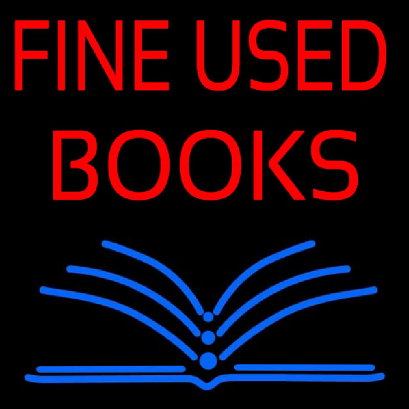 Red Fine Used Books Neon Sign