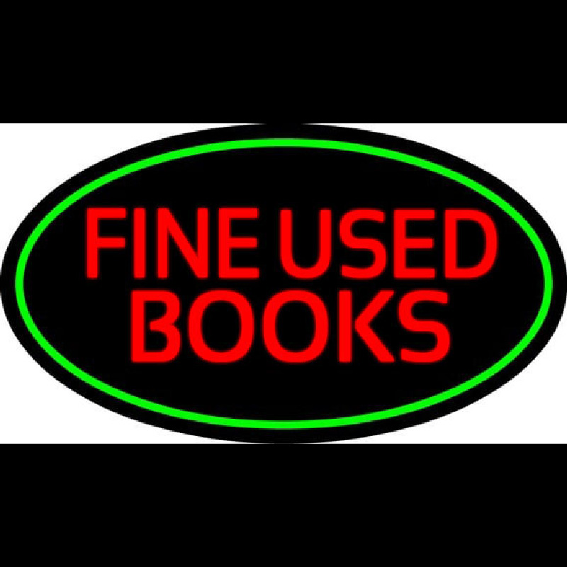 Red Fine Used Books Neon Sign