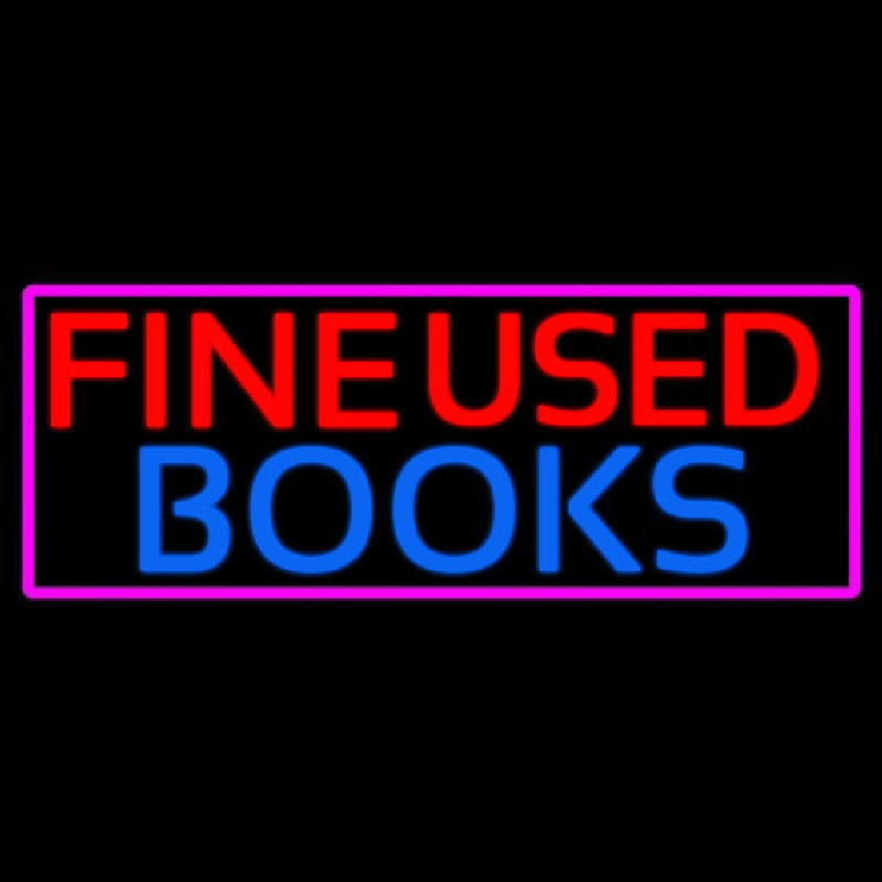 Red Fine Used Books Neon Sign