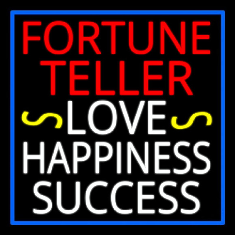 Red Fortune Teller White Love Happiness Success Neon Sign