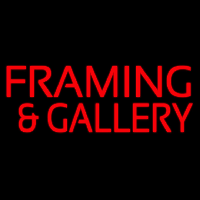 Red Framing And Gallery Neon Sign