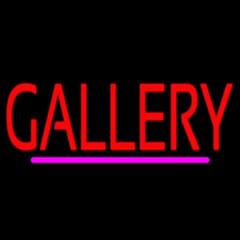 Red Gallery Purple Line Neon Sign