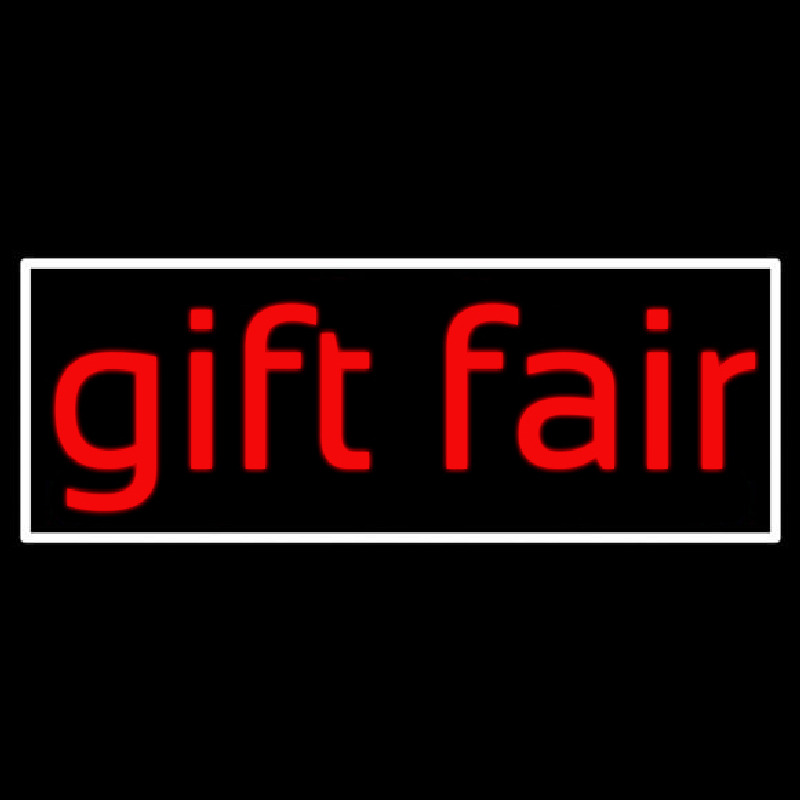 Red Gift Fair Neon Sign