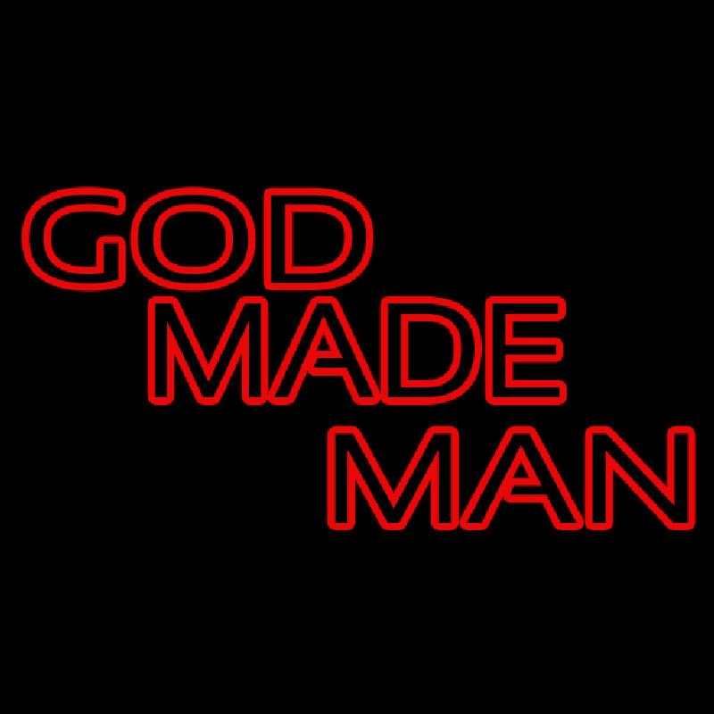 Red God Made Man Neon Sign