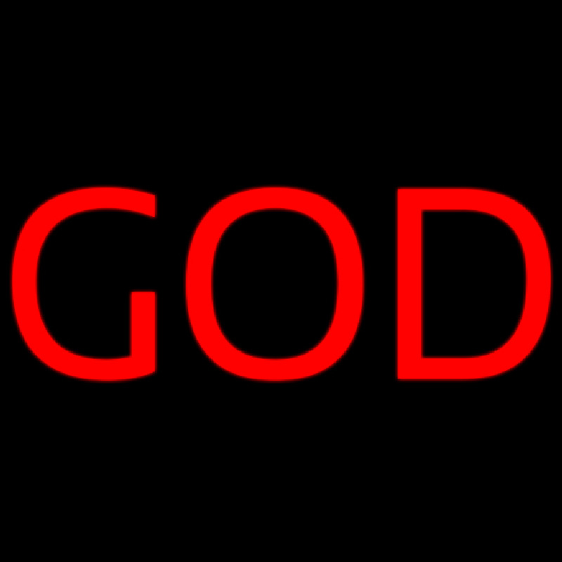 Red God Neon Sign