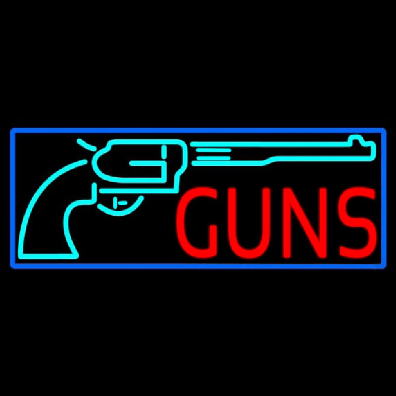 Red Guns Turquoise Logo Neon Sign