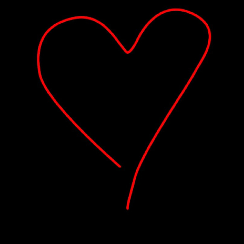 Red Heart Logo Neon Sign