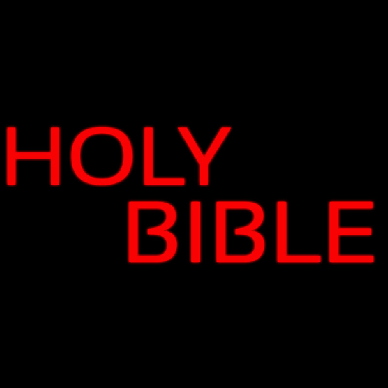 Red Holy Bible Neon Sign