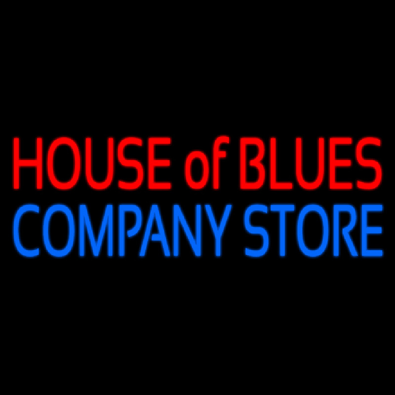 Red House Of Blues Blue Company Store Neon Sign