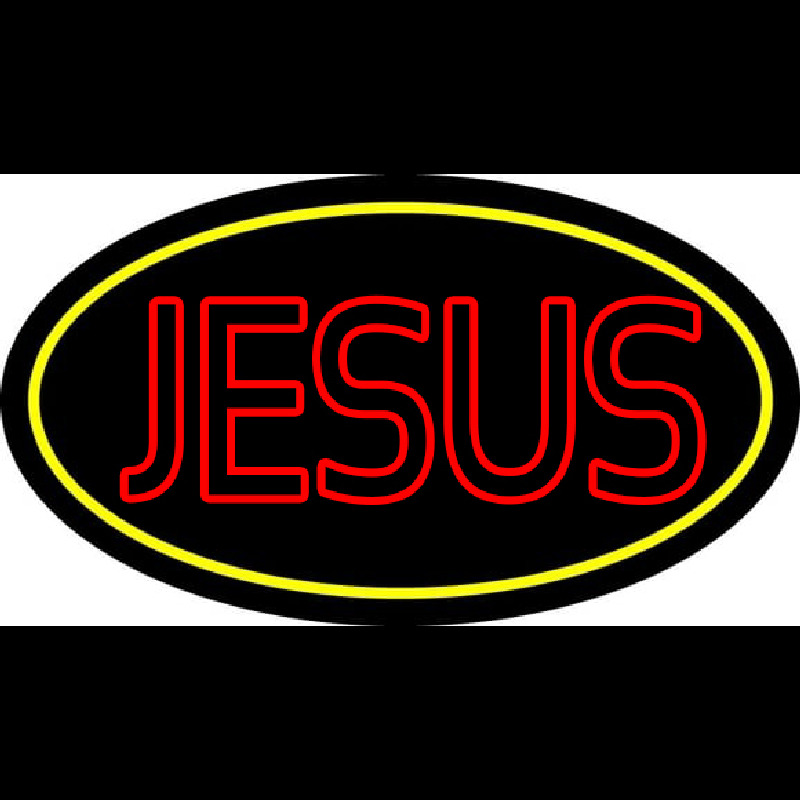 Red Jesus Block Neon Sign