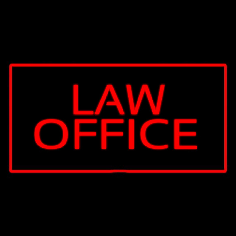 Red Law Office Red Border Neon Sign