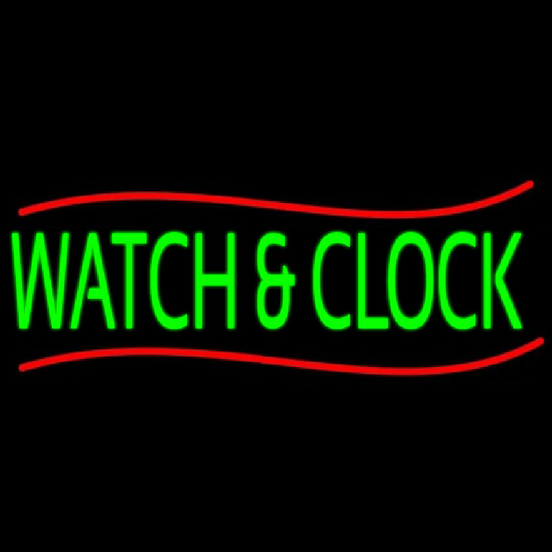 Red Line Watch And Clock Neon Sign