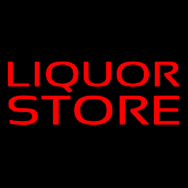 Red Liquor Store Neon Sign