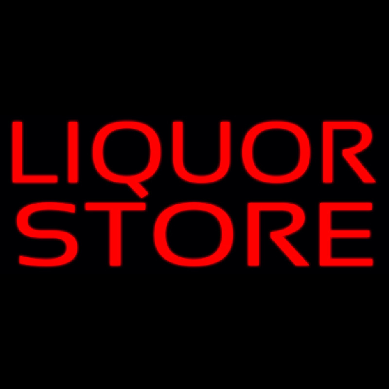 Red Liquor Store Neon Sign