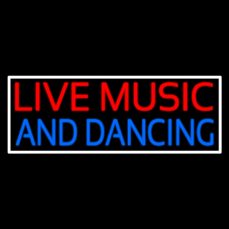 Red Live Music Blue And Dancing 2 Neon Sign