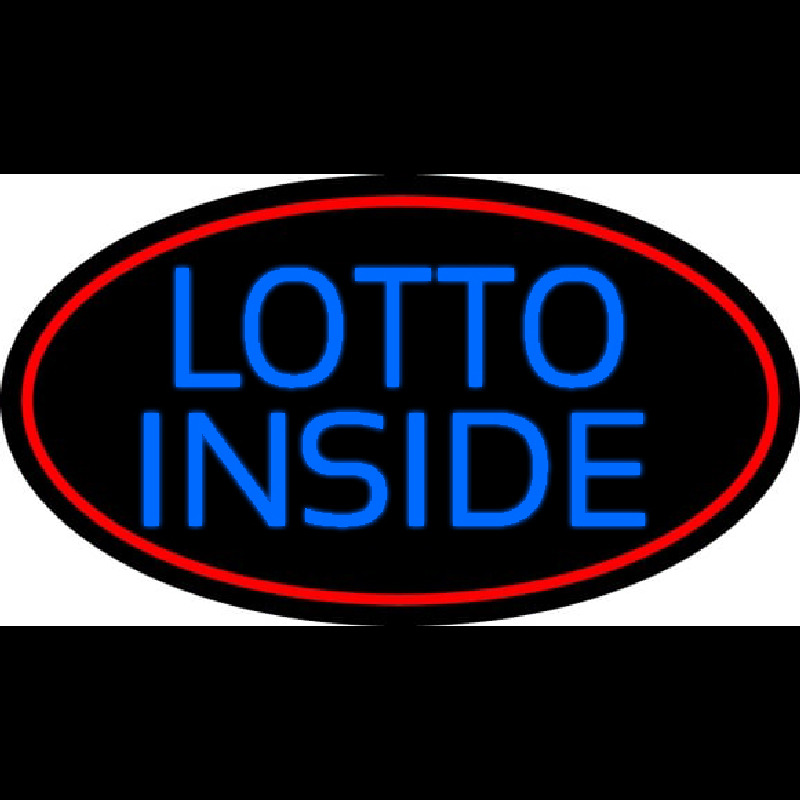 Red Lotto Inside Neon Sign