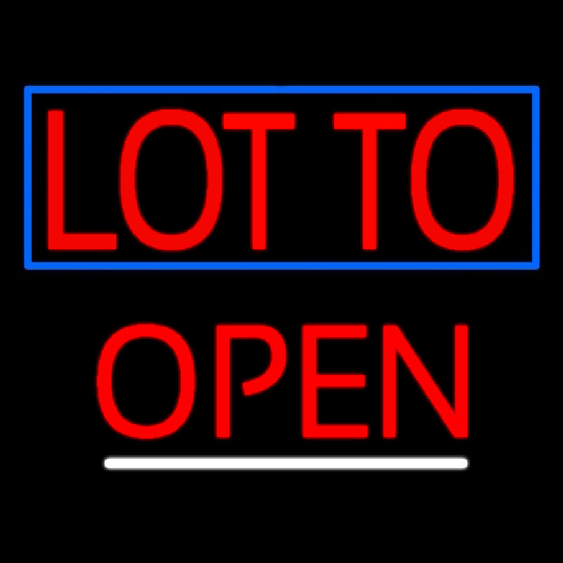 Red Lotto Open Neon Sign