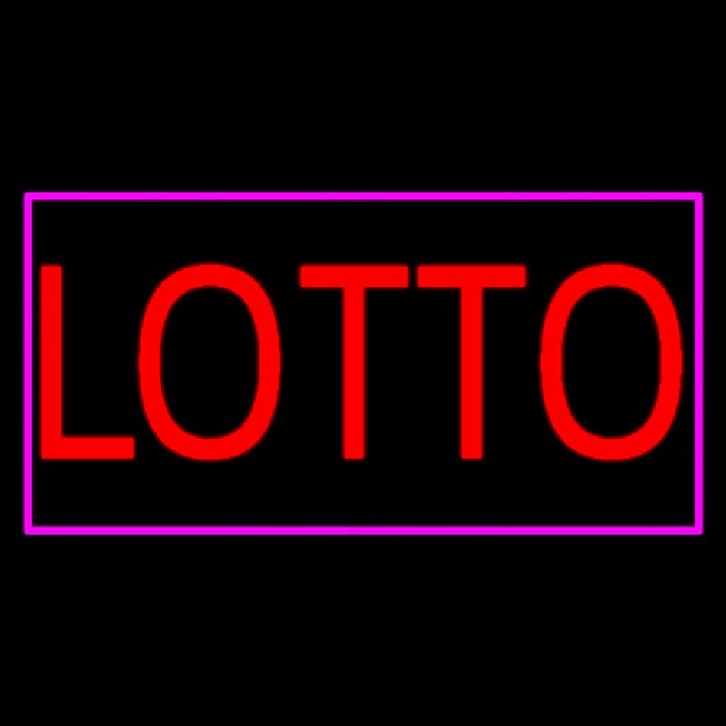 Red Lotto Pink Border Neon Sign