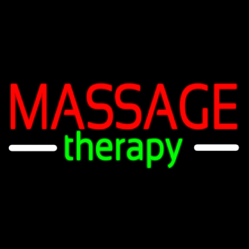 Red Massage Therapy Neon Sign