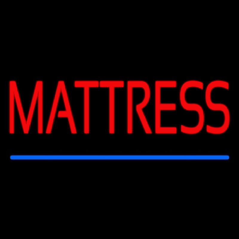 Red Mattress Blue Line Neon Sign