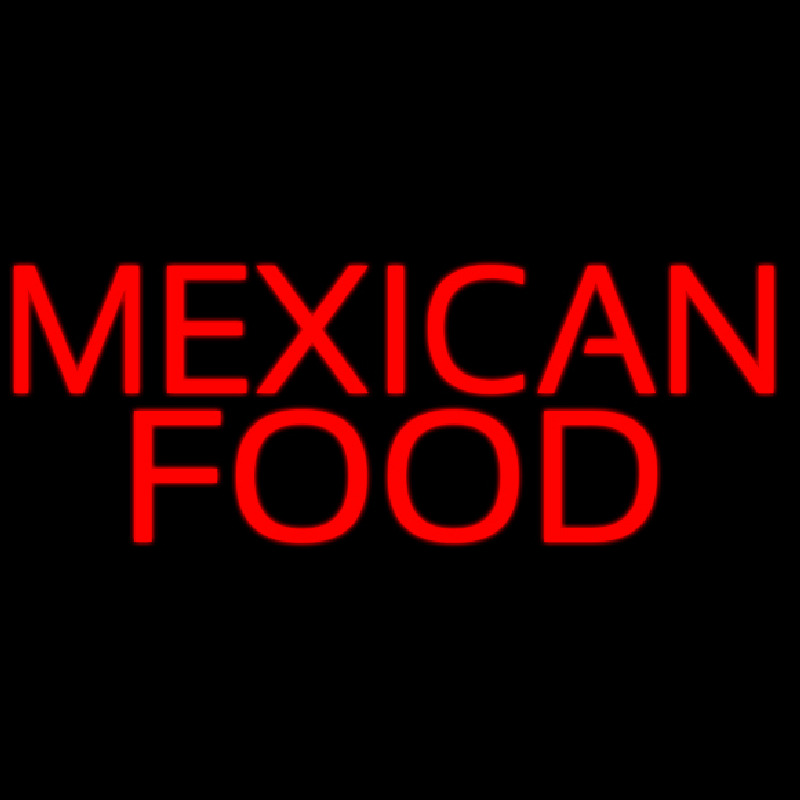 Red Me ican Food Neon Sign