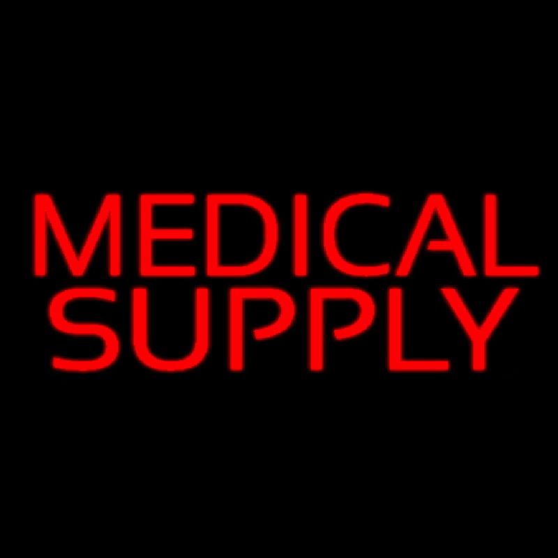 Red Medical Supply Neon Sign