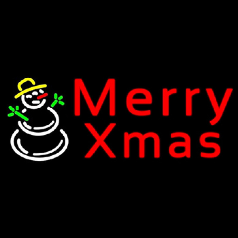 Red Merry Christmas Neon Sign