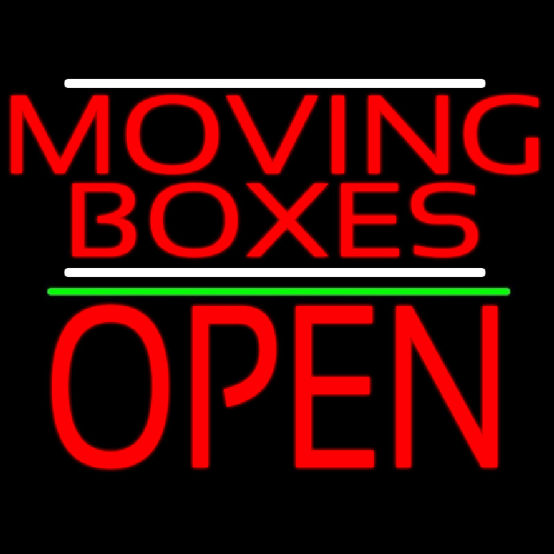 Red Moving Bo es Open 1 Neon Sign