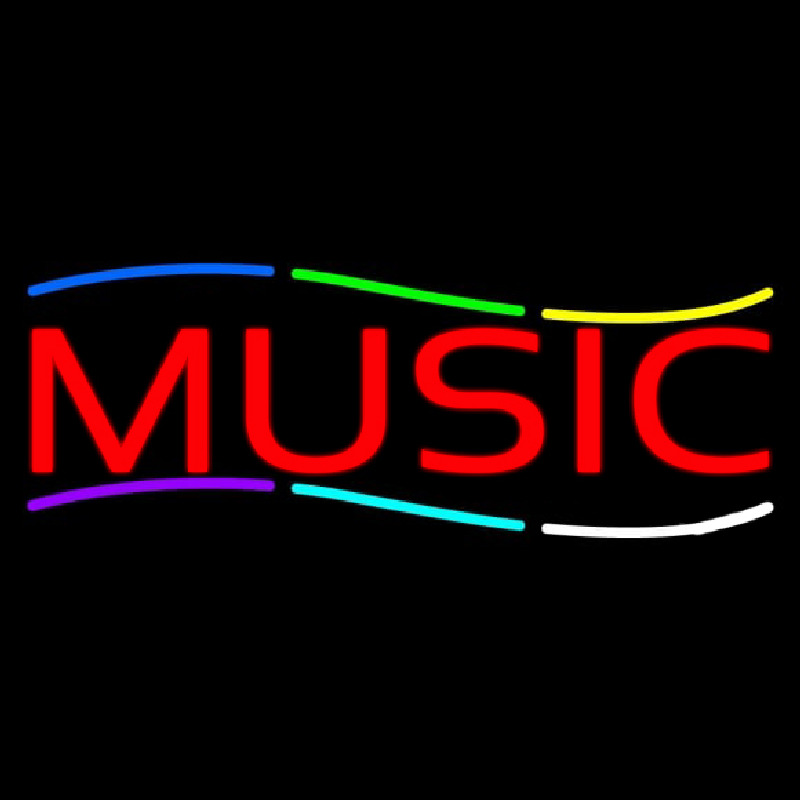 Red Music Neon Sign