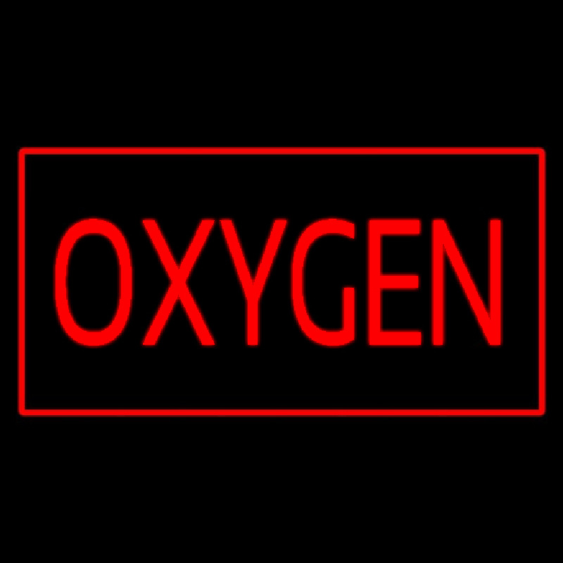 Red O ygen Red Border Neon Sign