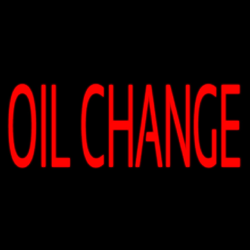 Red Oil Change Neon Sign
