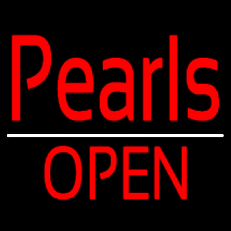 Red Pearls Open Neon Sign