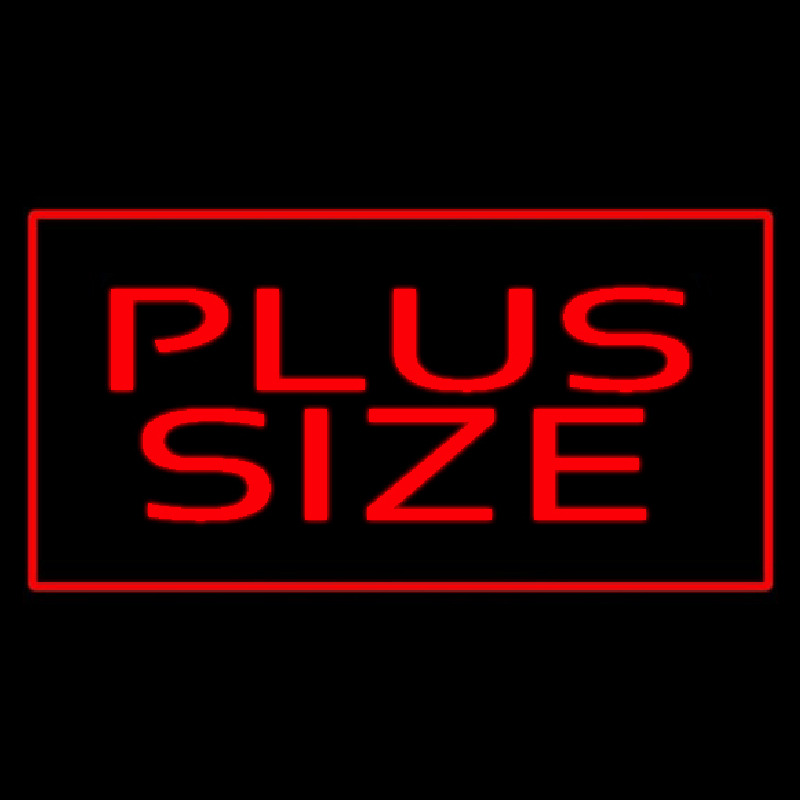 Red Plus Size Red Border Neon Sign