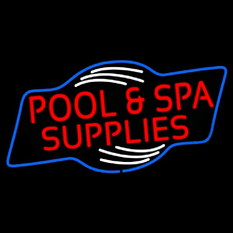 Red Pool And Spa Supplies Neon Sign
