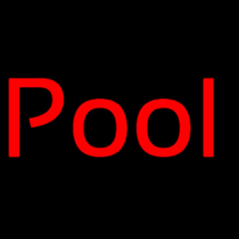 Red Pool Neon Sign