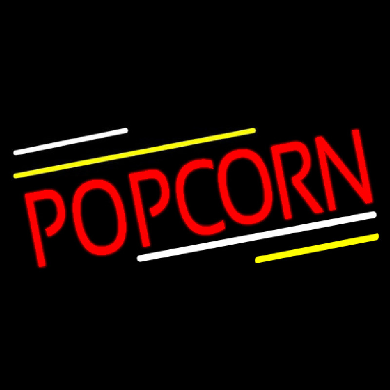 Red Popcorn Neon Sign