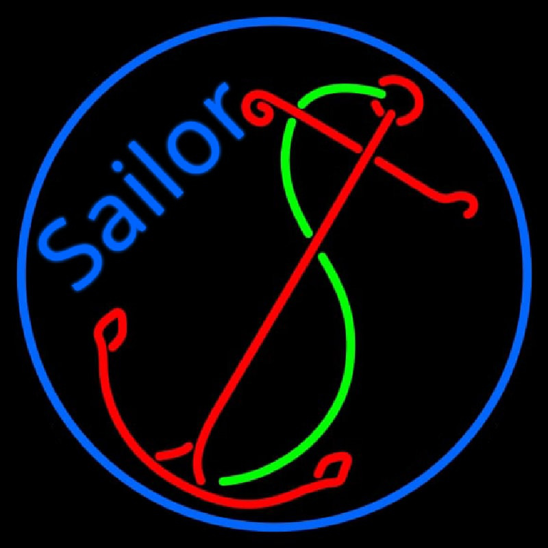 Red Sailor Logo Neon Sign