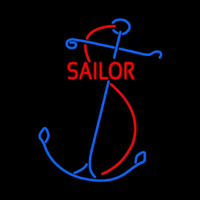 Red Sailor Logo Neon Sign