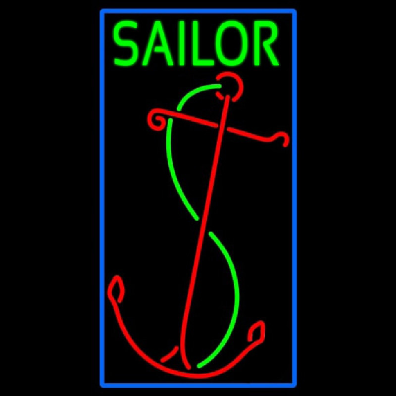 Red Sailor Logo Neon Sign