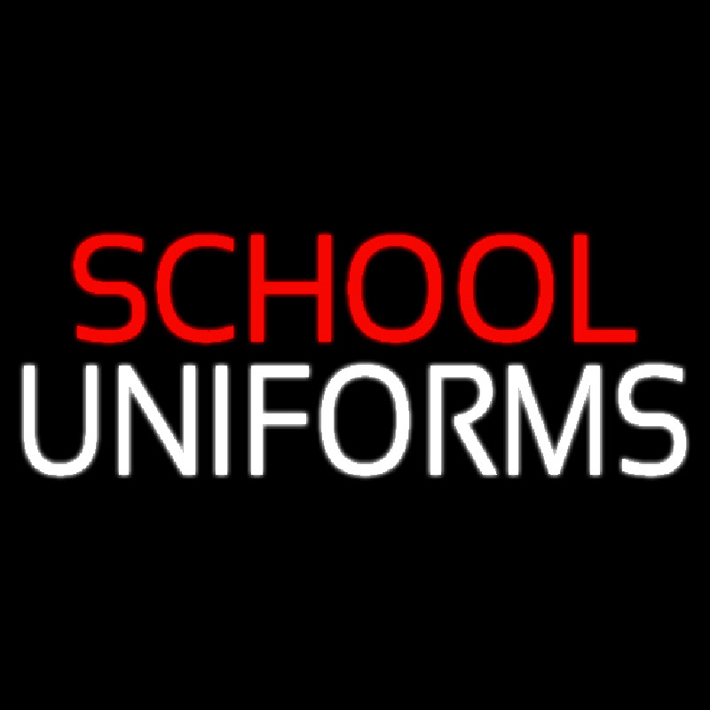 Red School White Uniforms Neon Sign