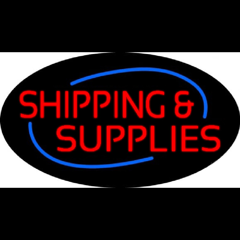 Red Shipping Supplies Deco Style Neon Sign