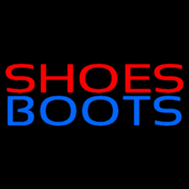 Red Shoes Blue Boots Neon Sign