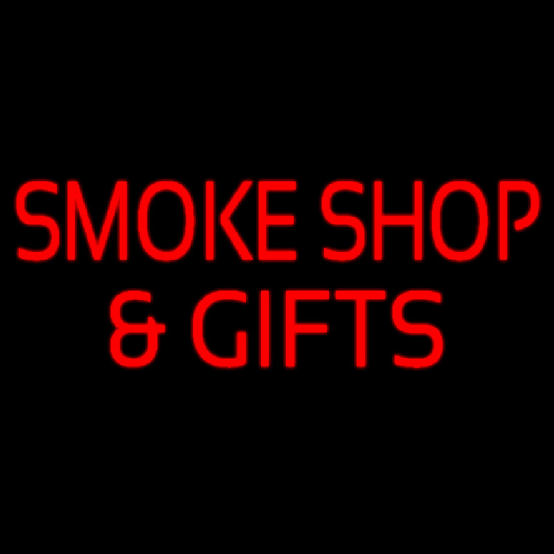 Red Smoke Shop And Gifts Neon Sign