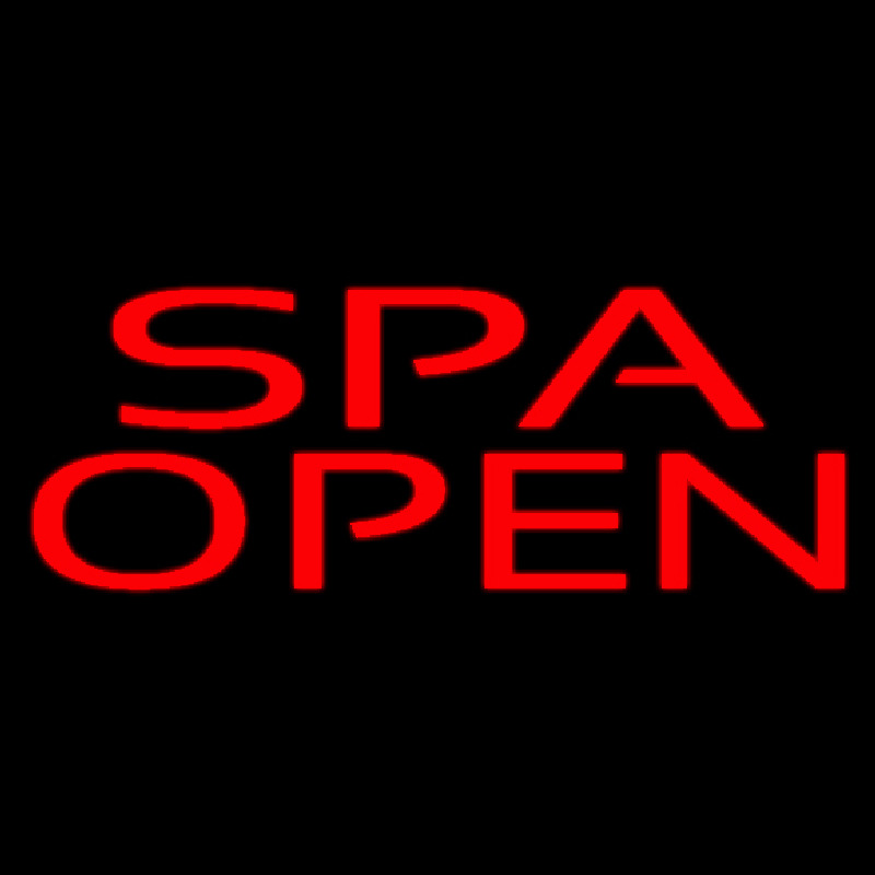 Red Spa Open Neon Sign