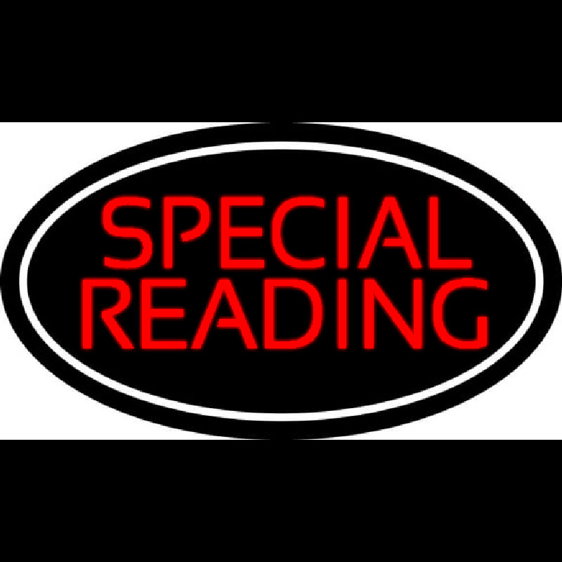 Red Special Reading White Border Neon Sign