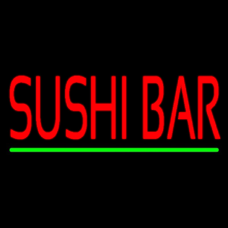 Red Sushi Bar Neon Sign