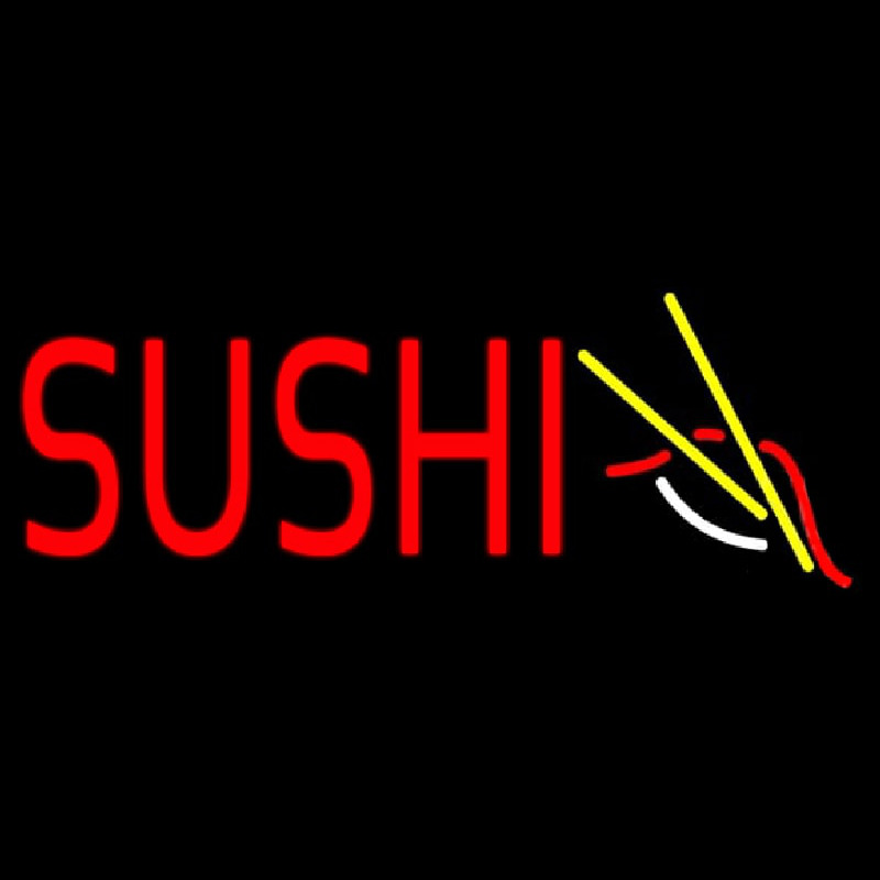 Red Sushi Logo Neon Sign