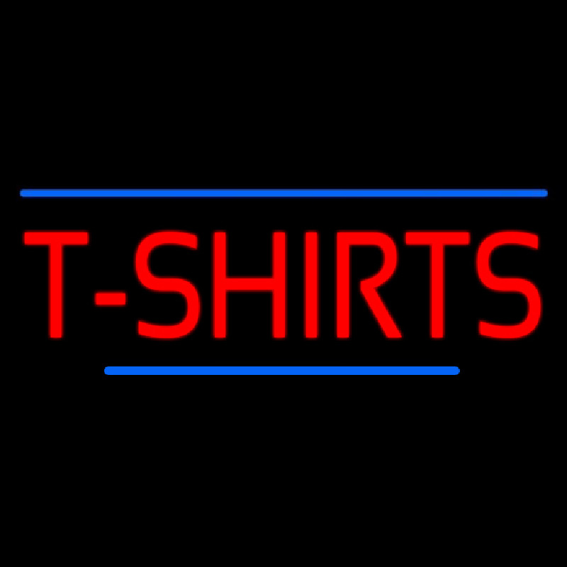 Red T Shirts Blue Lines Neon Sign
