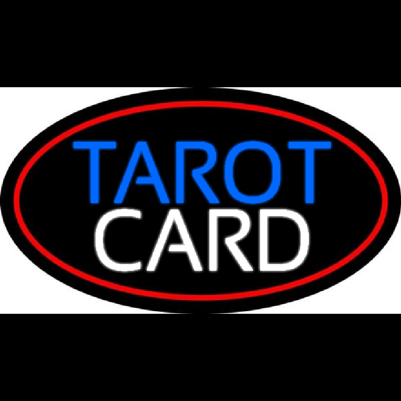 Red Tarot Card Neon Sign